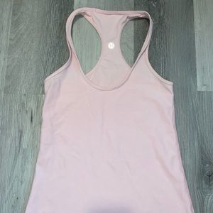 Light pink lululemon tight running tank size 4
